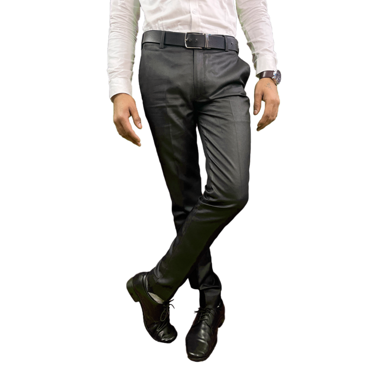 Men's Formal Office Pants Tapered Pleated Pull On Elastic Closure Regular Fit with Pockets For Advocates By Lawmart