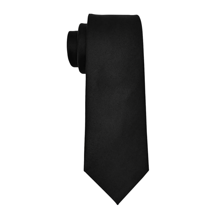 Large Size Black Necktie for Advocate By Lawmart