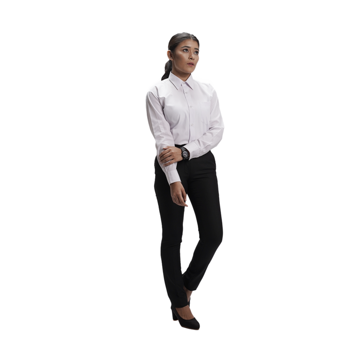 Women's Slim fit Full Sleeve Shirt White Color Shirt For Professionals By Lawmart