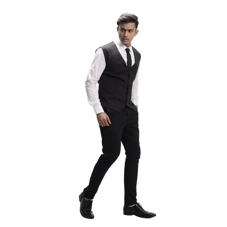  Men's Black Formal Waistcoat for Advocates By Lawmart