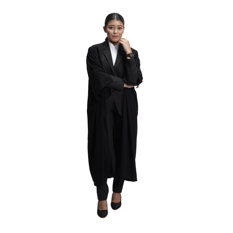 Women's Judge's Dubai Fabric Gown Open Front