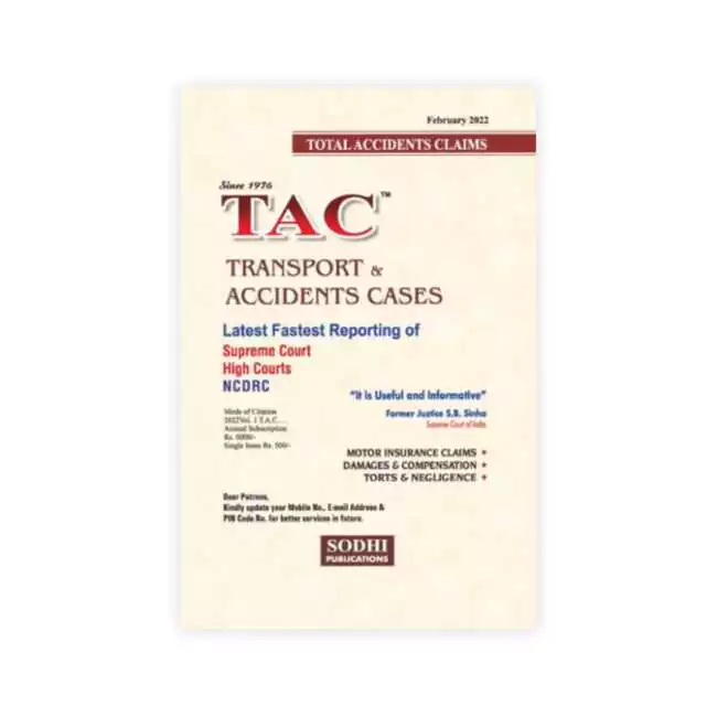 Transport and Accidents Cases - TAC Annual Subscription From 1999-2006 Set of  24 Volumes