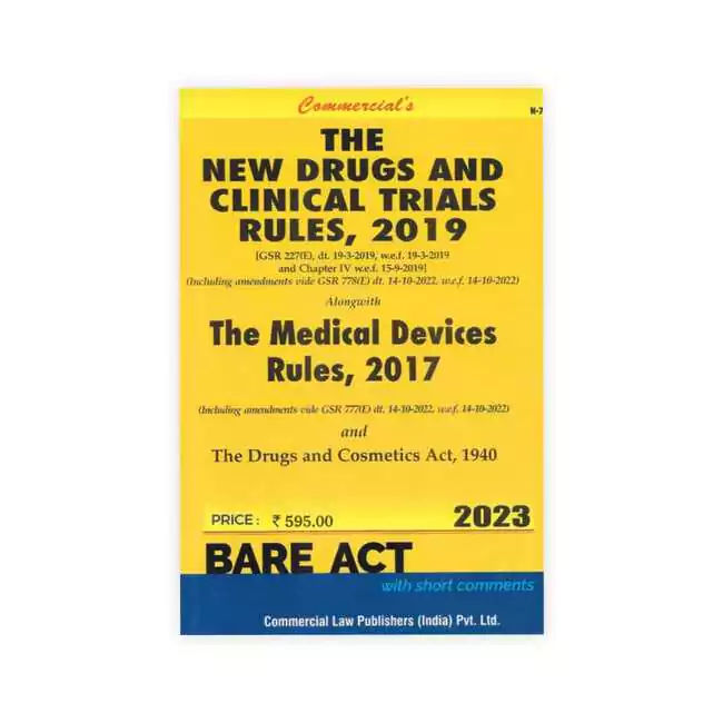Commercial's New Drugs and Clinical Trials Rules, 2019
