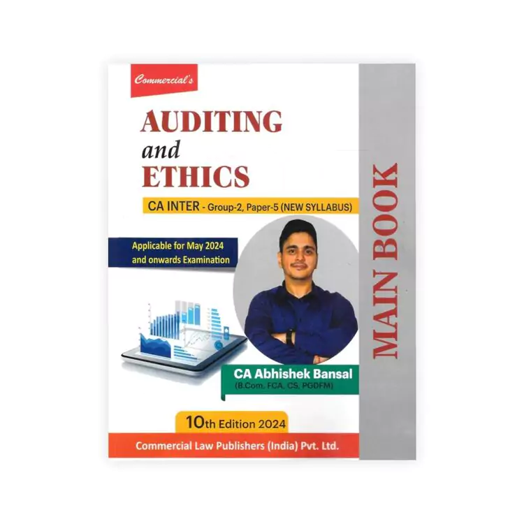 CA Abhishek Bansal's Commercial CA Inter Auditing and Ethics (Main Book) New Scheme  Applicable for May 2024 Exam