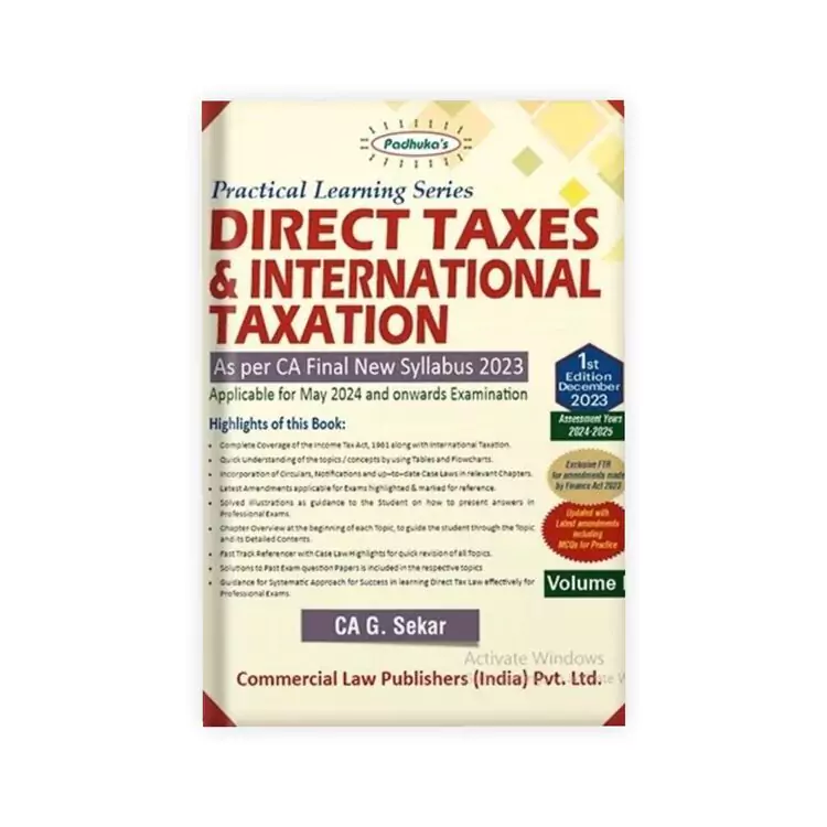 G Sekar's Practical Learning Series Direct Taxes and International Taxation