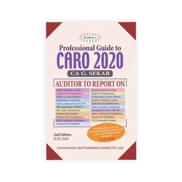 CA G. Sekar's Professional Guide To Caro 2020