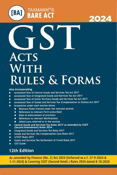 Taxmann's GST Acts with Rules & Forms 2024