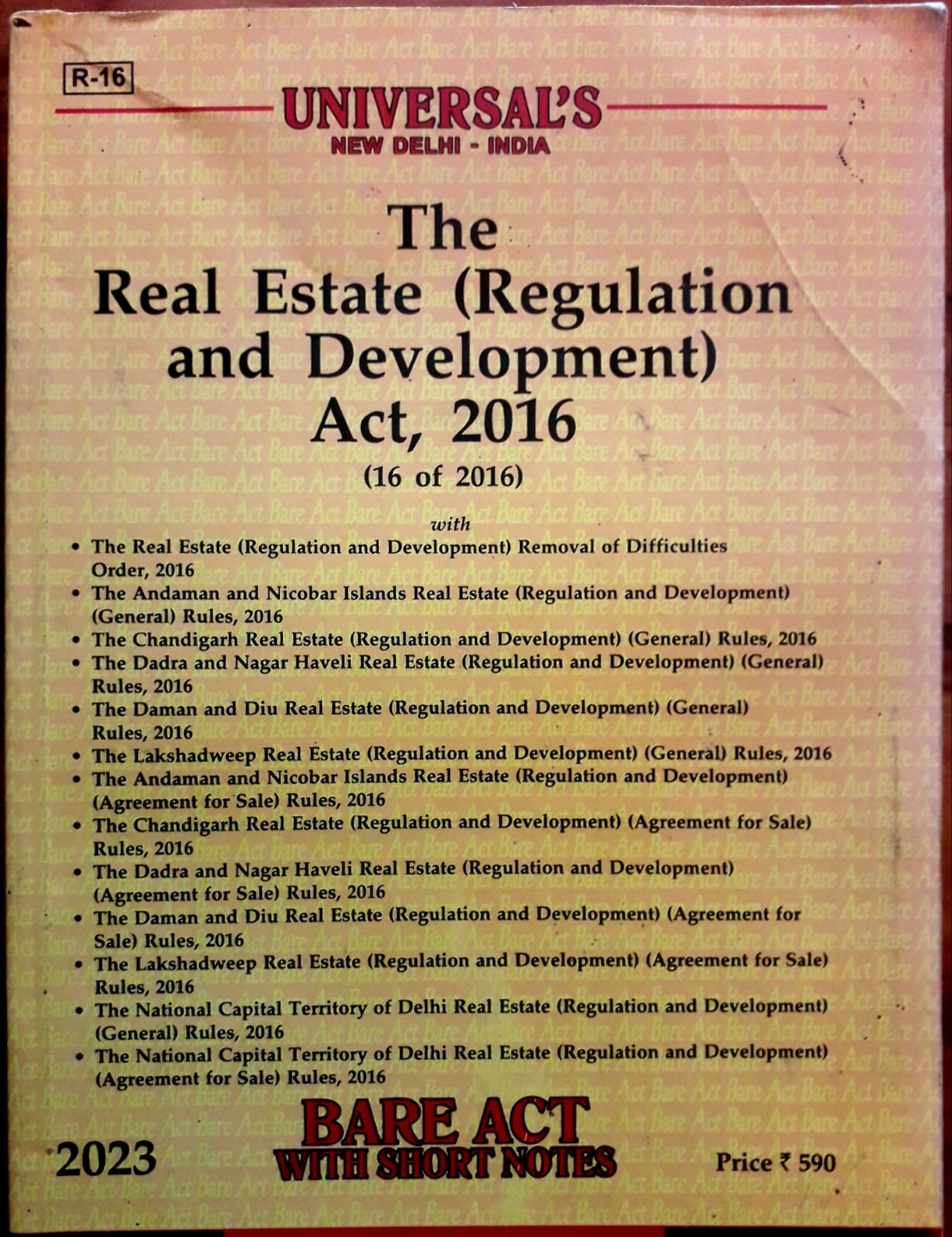 Universal's The Real Estate Regulation and Development Act, 2016