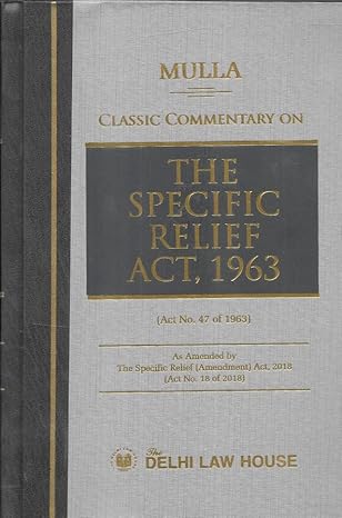 Mulla The Specific Relief Act, 1963