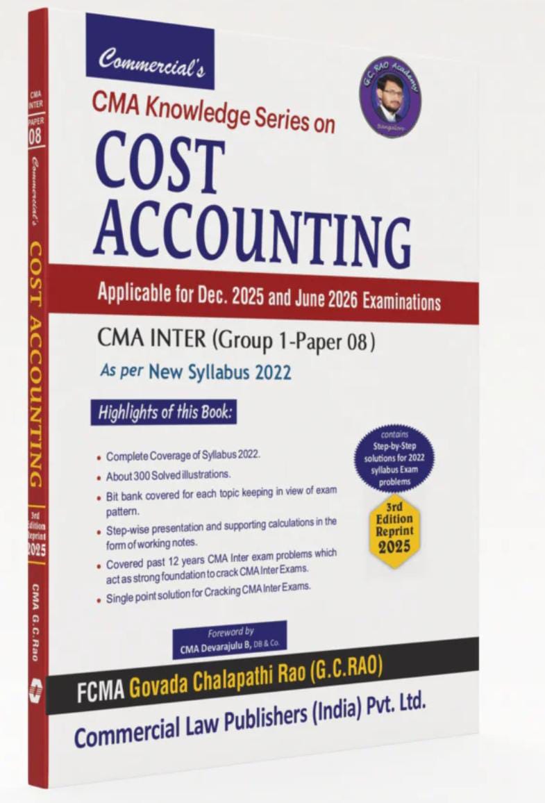 CMA Knowledge Series on Cost Accounting ovada Chalapathi Rao also known as G C Rao